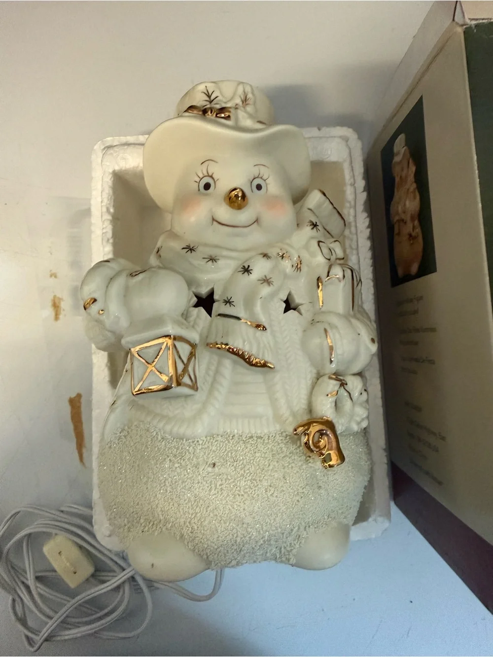 Vintage International Baxaar light up Snowman